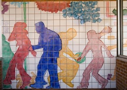 Clark Metro Ceramic Tile Entrance Mural by George Woideck of Artisan Architectural Ceramics